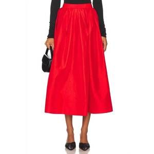 Free People Red Midi Skirt